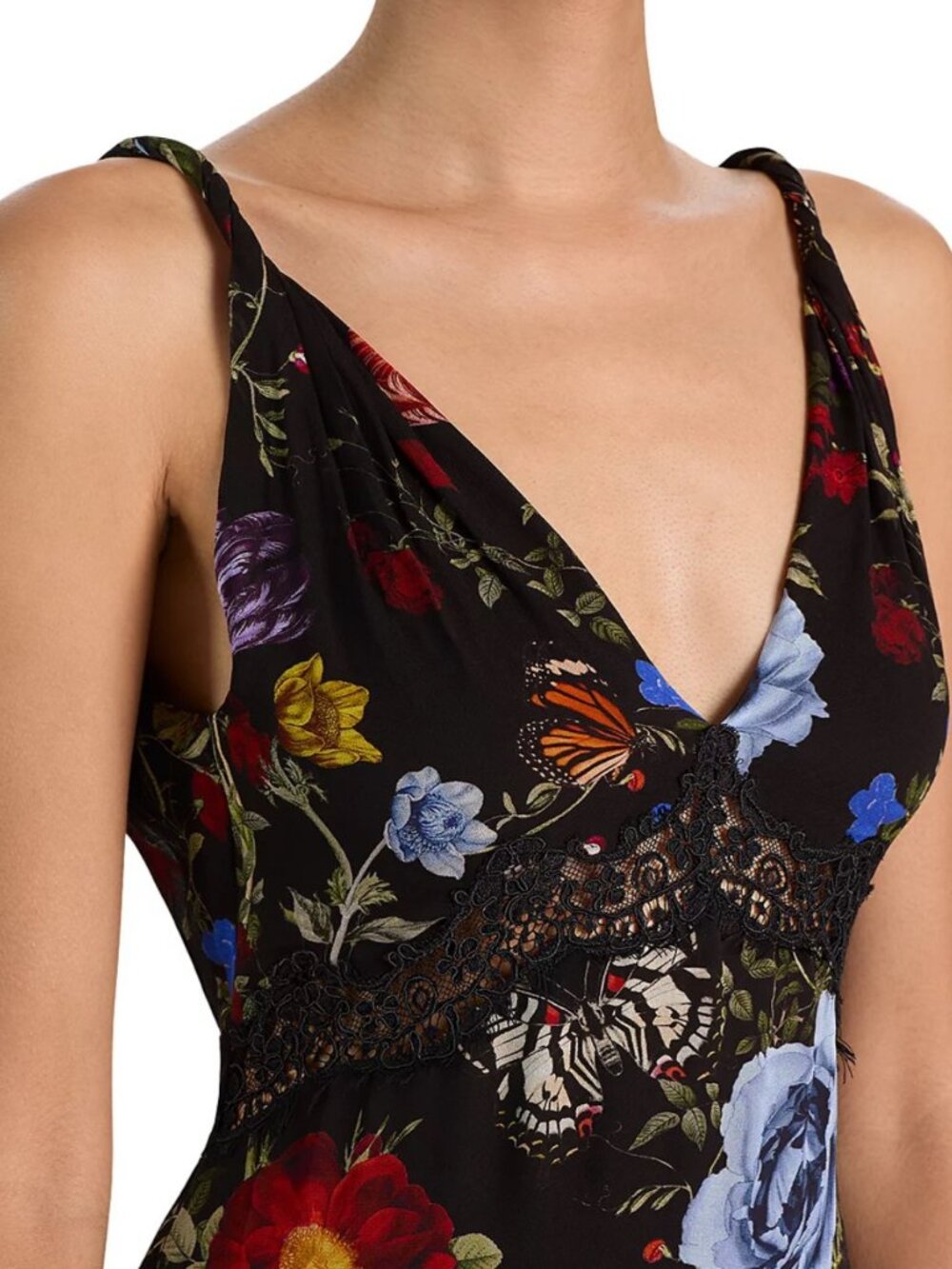 Alice and Olivia Nisa Cutaway Twist Strap Evening Gown - Picture 3 of 5